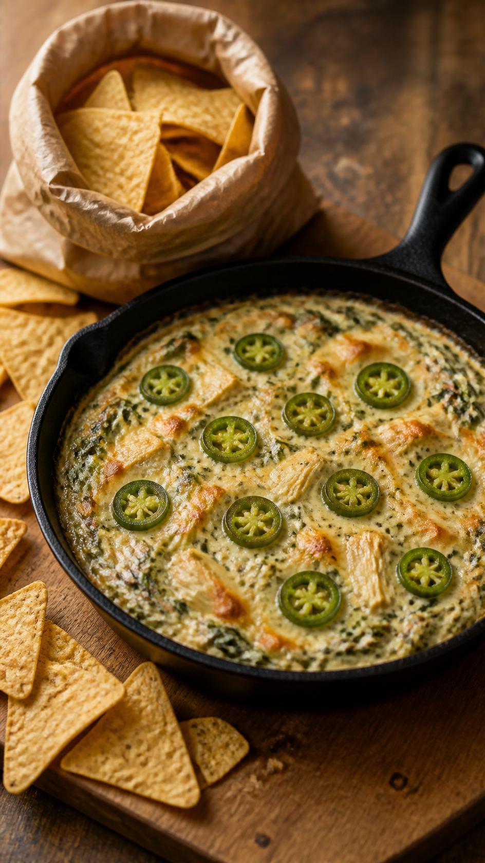 fresh spinach jalapeño dip